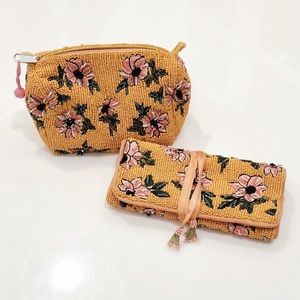 Anthropologie Beaded Travel Bags